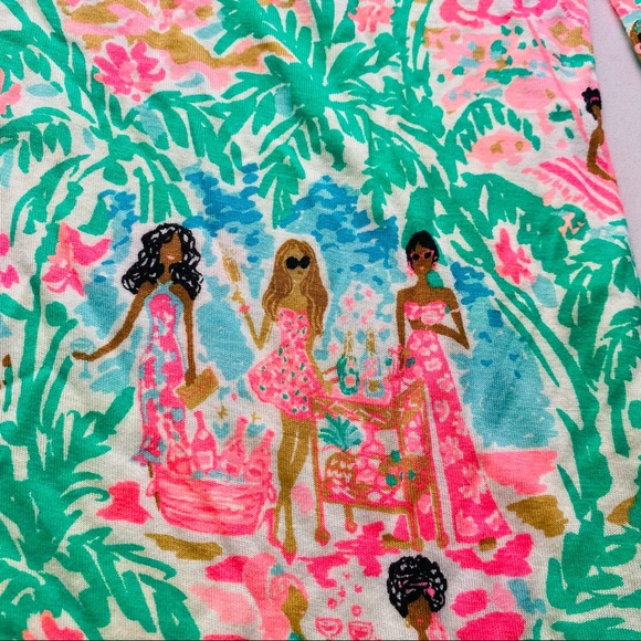 NWOT Lilly Pulitzer PJ Knit LS Top Let’s Get Together Knit XXS Relaxed Fit - Picture 2 of 16